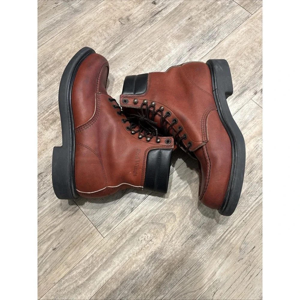Vintage USA Red Wing 404 Moc Toe Super Sole Leather Work Boot Mens Size 11E